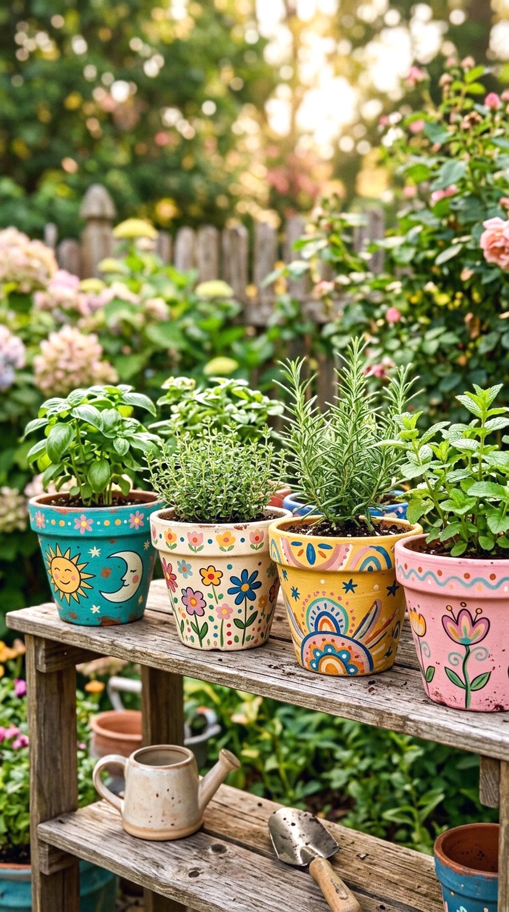 Painted Terra Cotta Pots