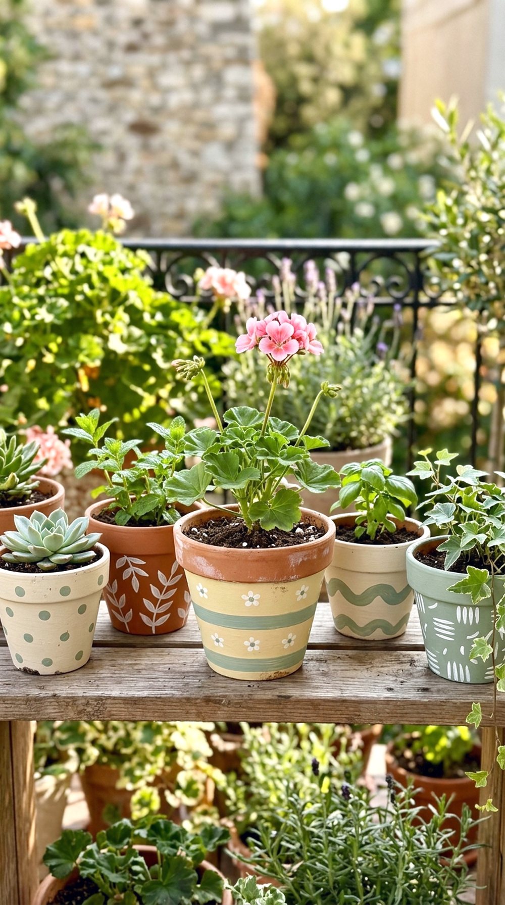 Painted Terracotta Pots
