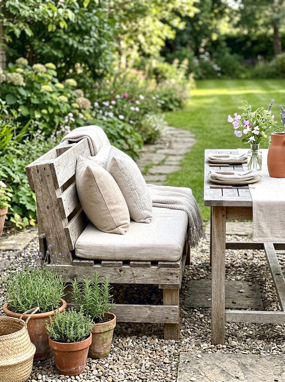 Pallet Outdoor Dining Bench