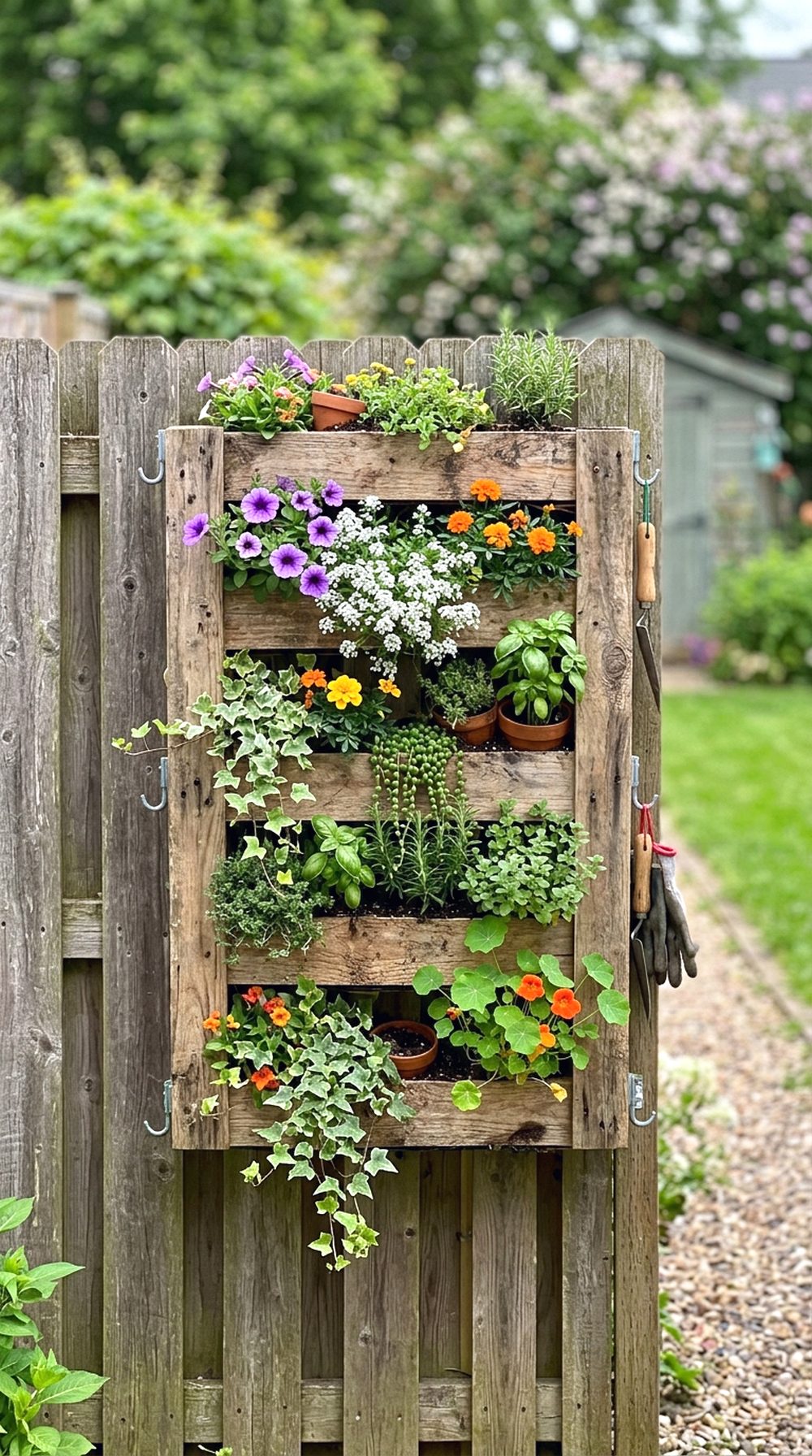 Pallet Planter Fence