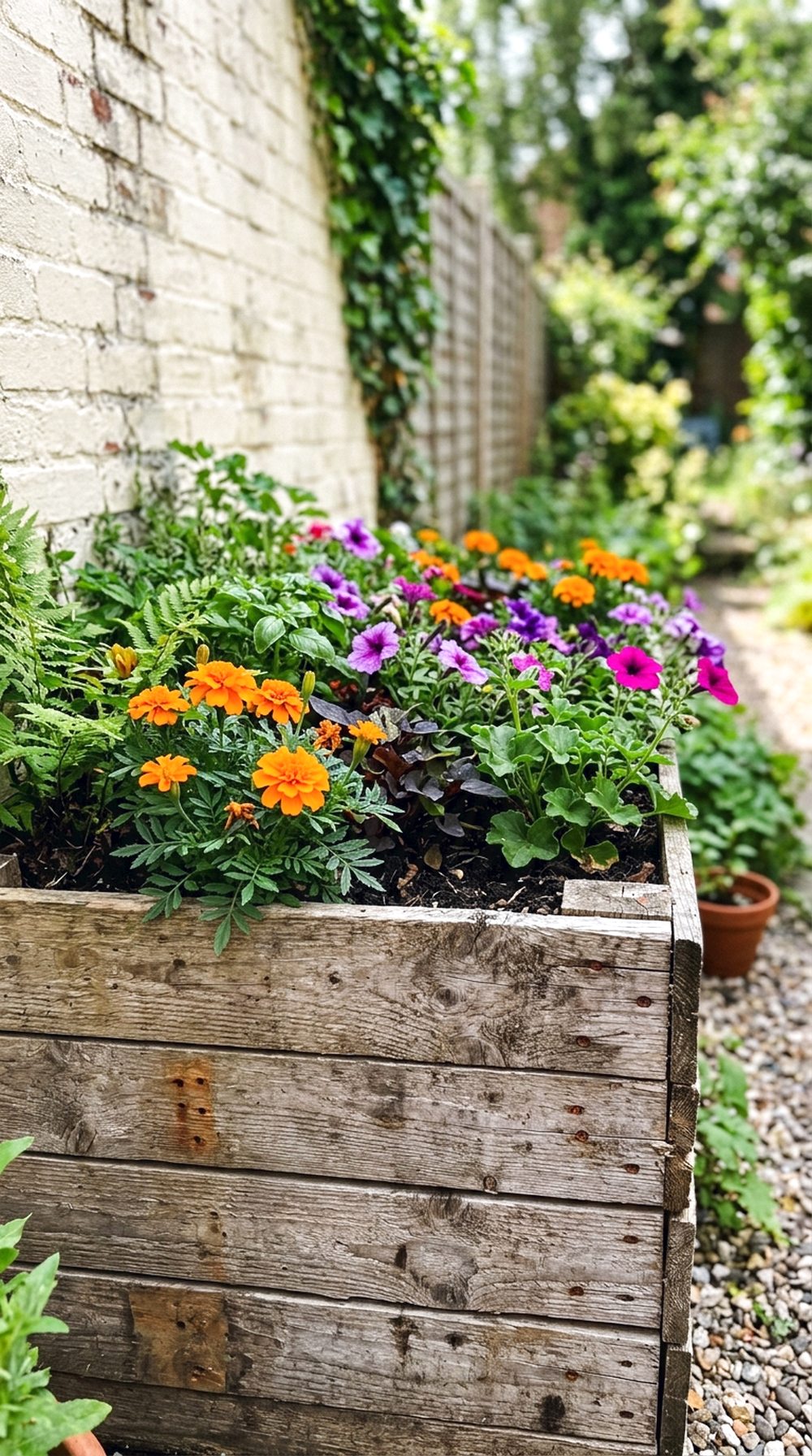 Pallet Raised Flower Bed