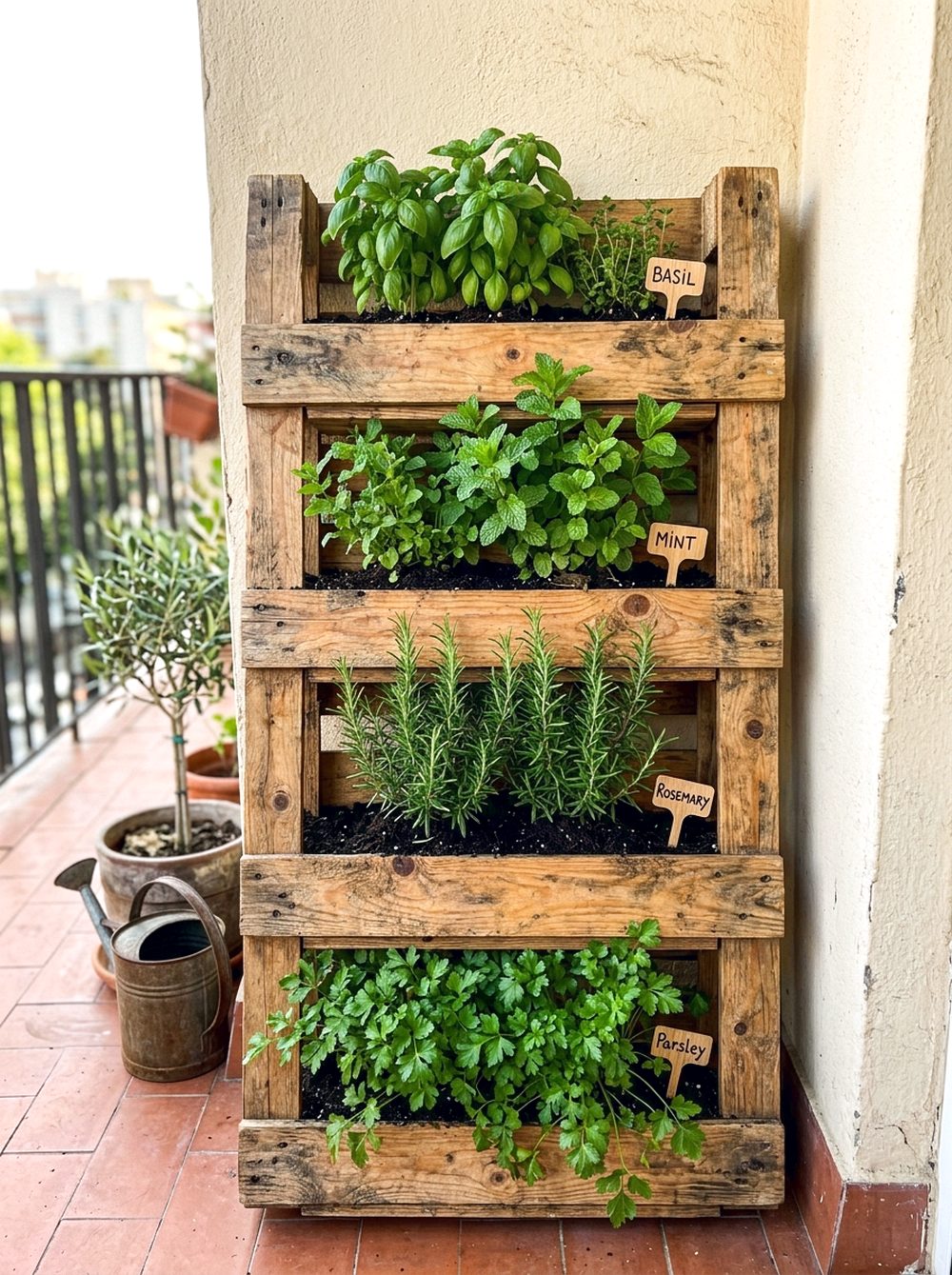Pallet Vertical Herb Garden