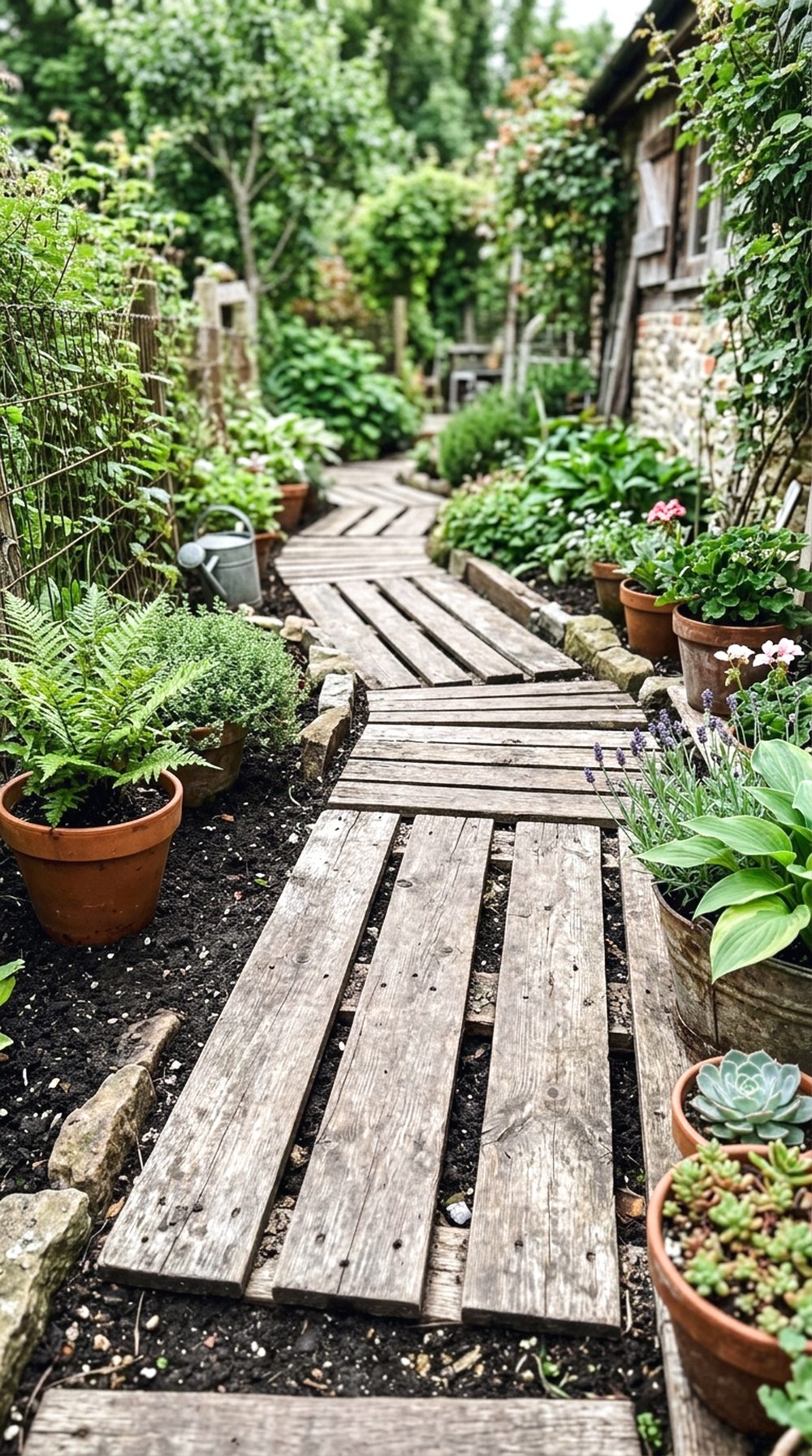 Pallet Wood Walkway