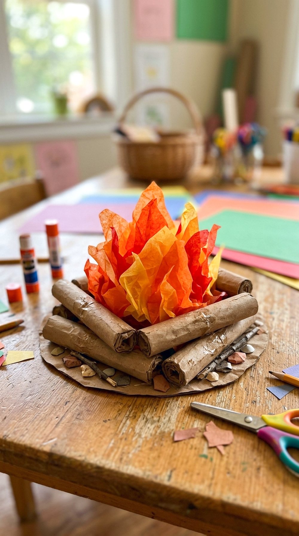 Paper Bag Campfire Craft
