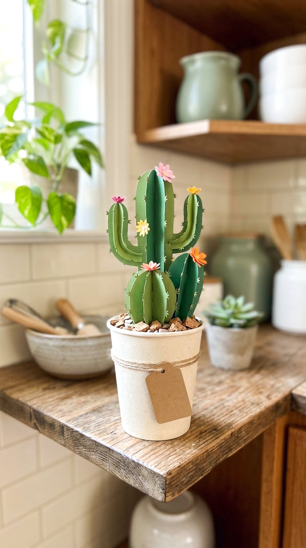 Paper Cactus Pot
