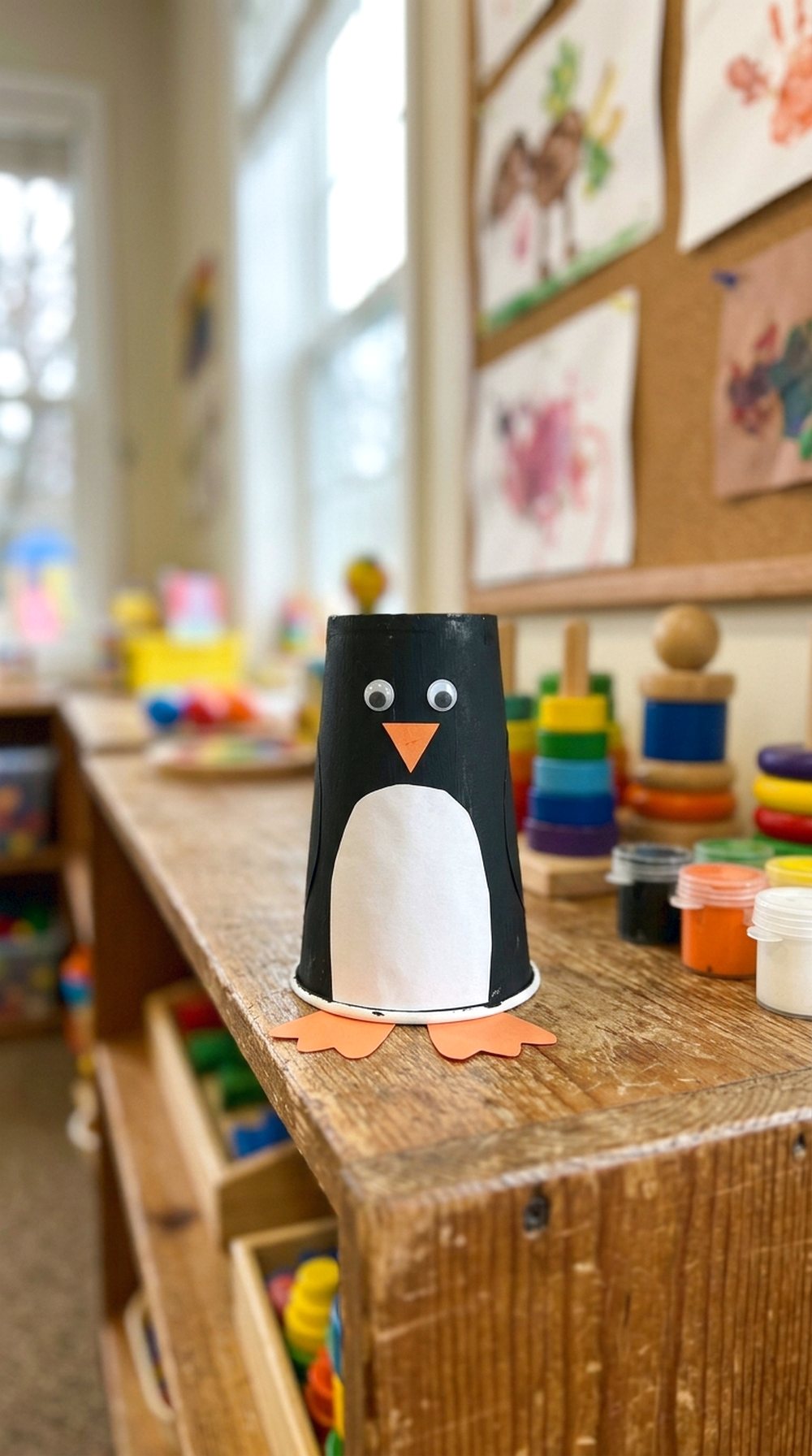 Paper Cup Penguin