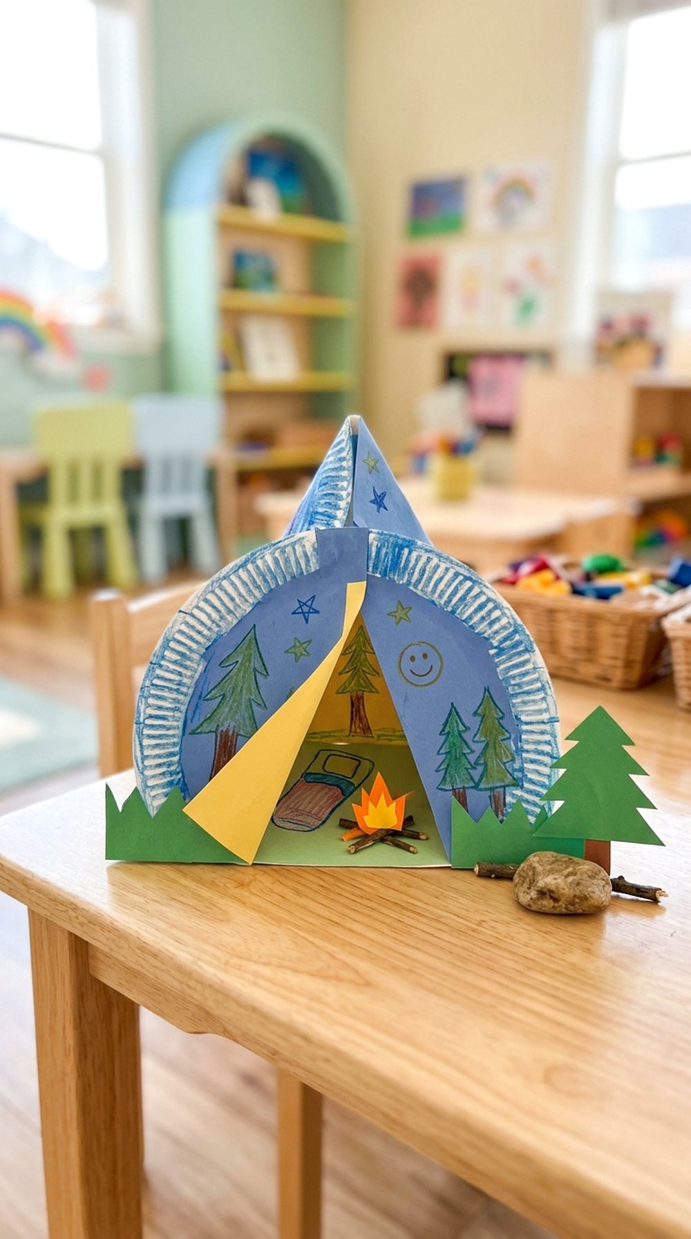 Paper Plate Camping Tent