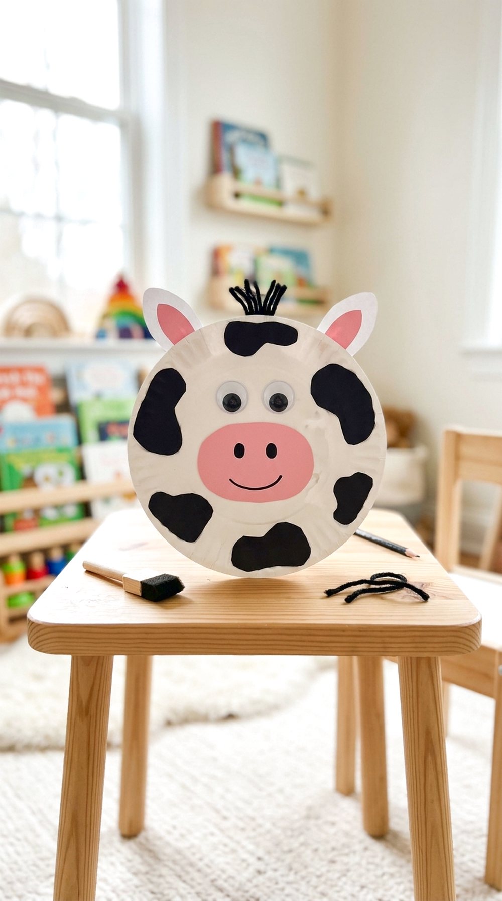 Paper Plate Cow Craft