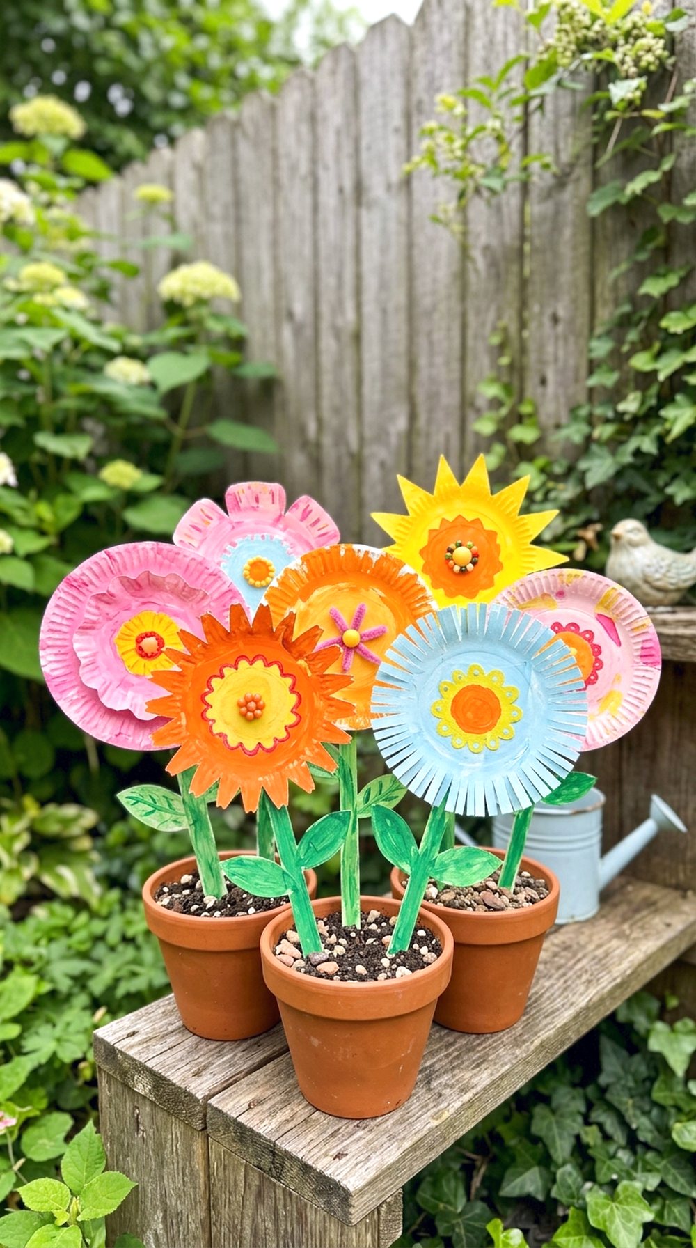 Paper Plate Flower Garden