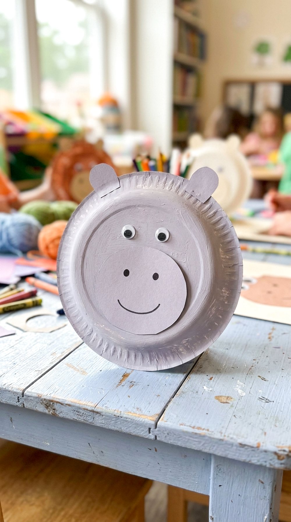 Paper Plate Hippo