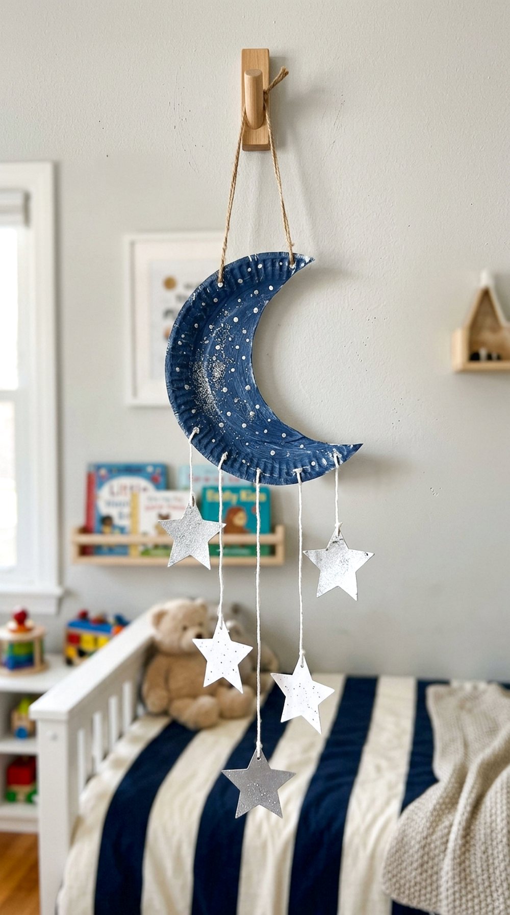 Paper Plate Moon and Stars