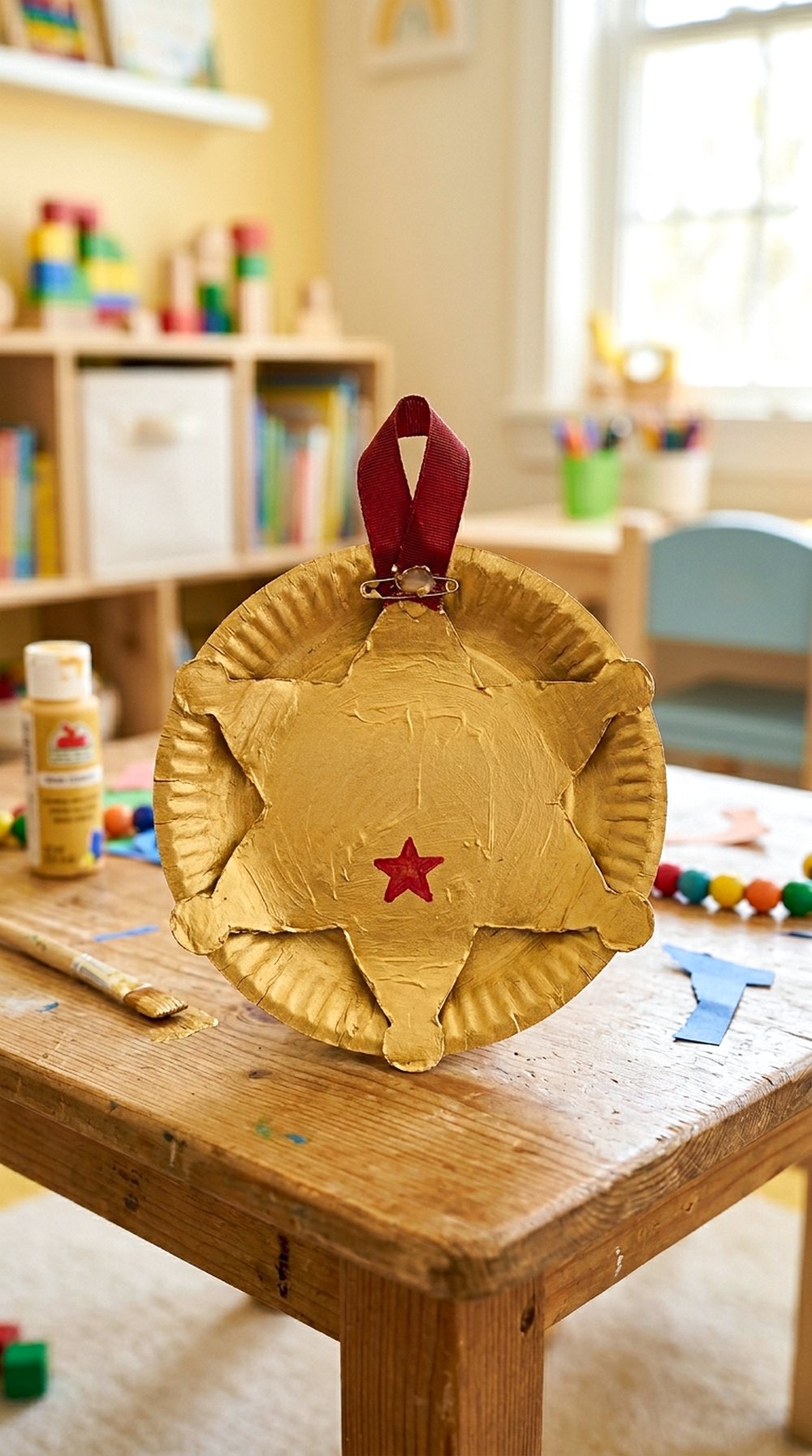 Paper Plate Sheriff Badge