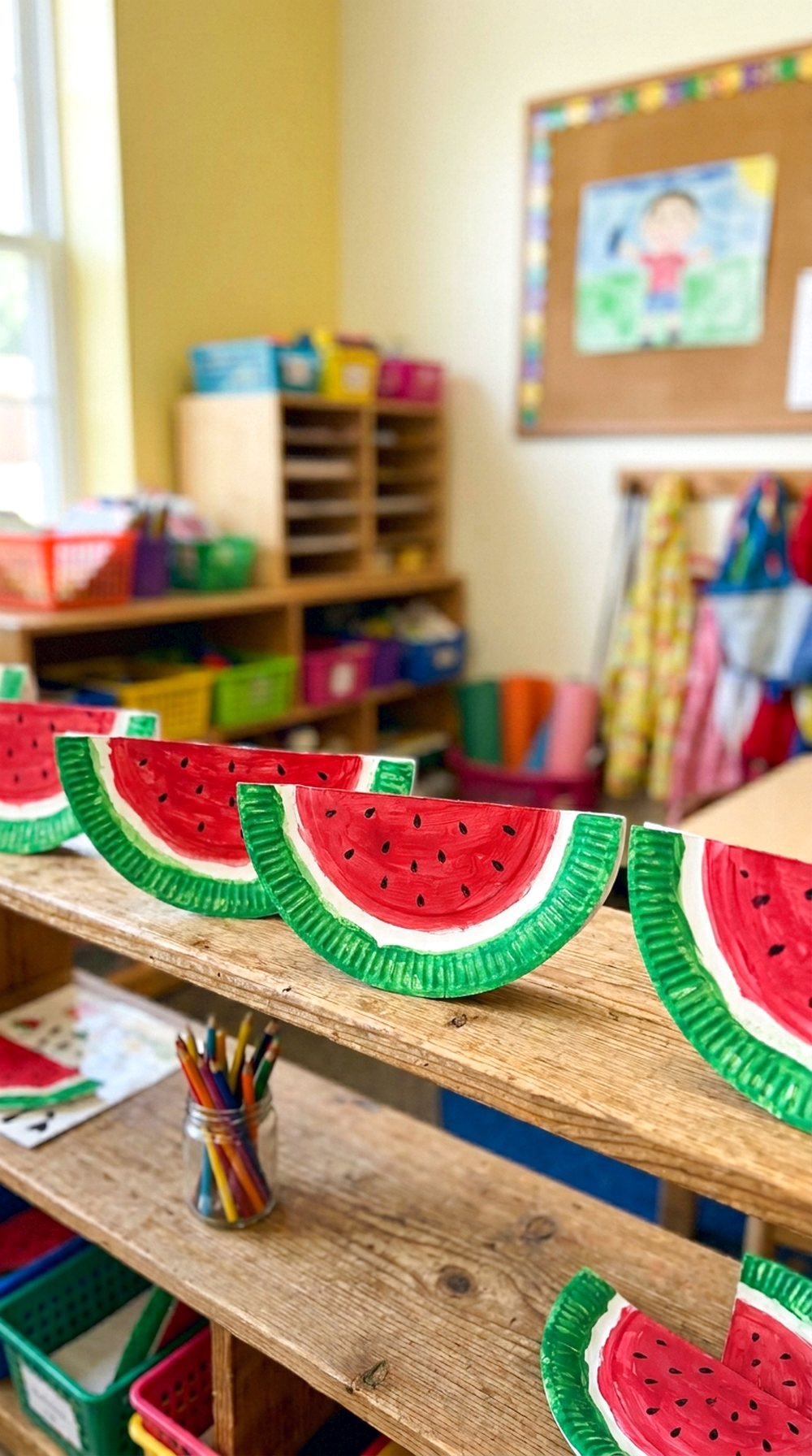 Paper Plate Watermelon Craft