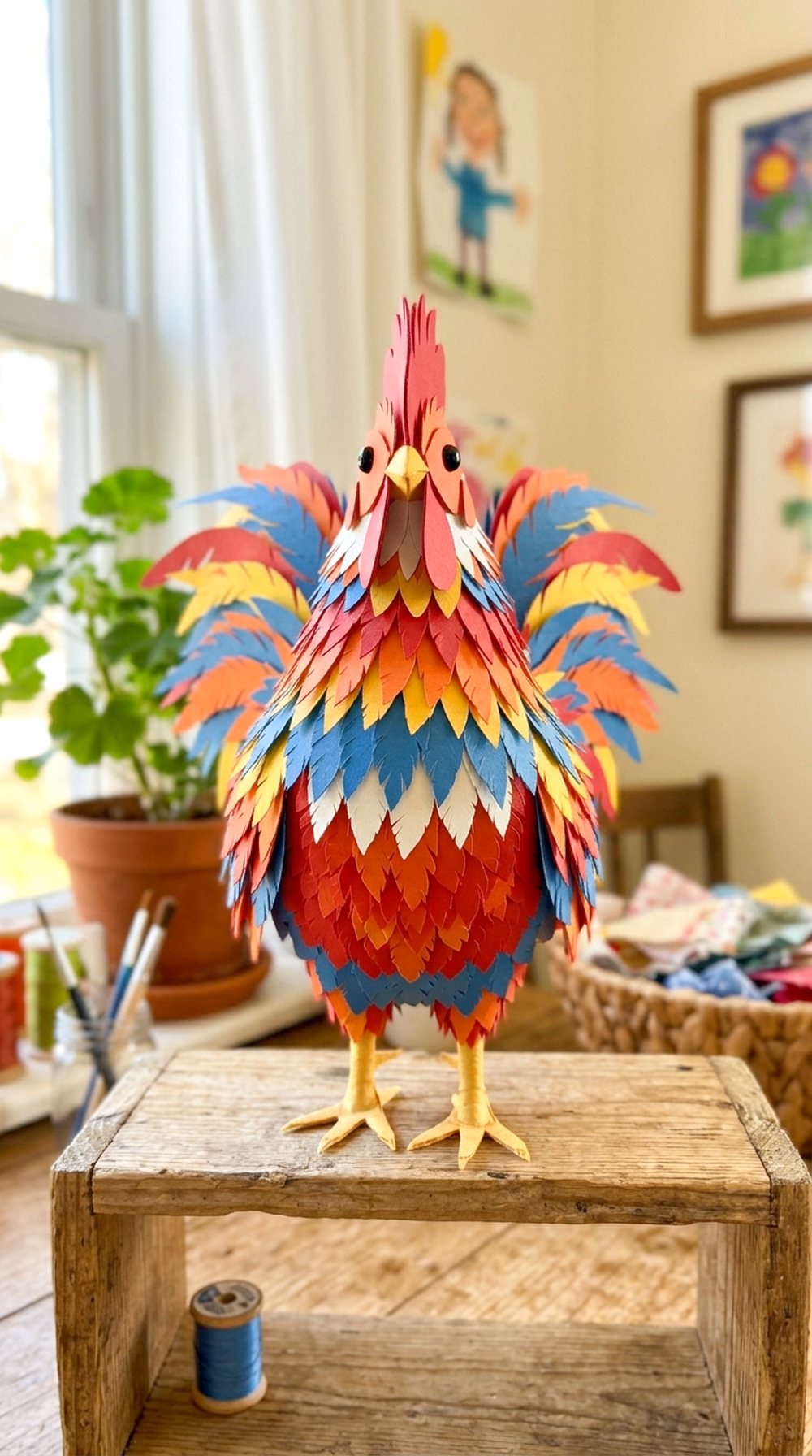 Paper Rooster Craft