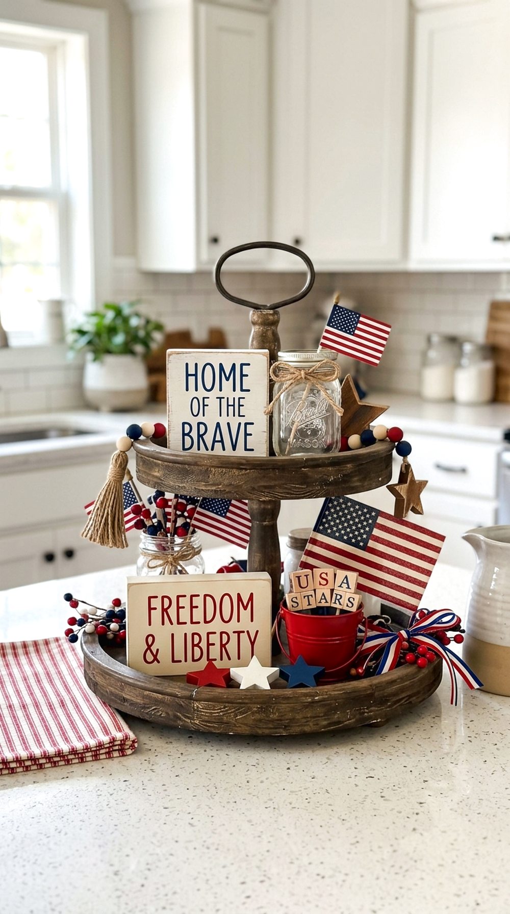 Patriotic Tiered Tray