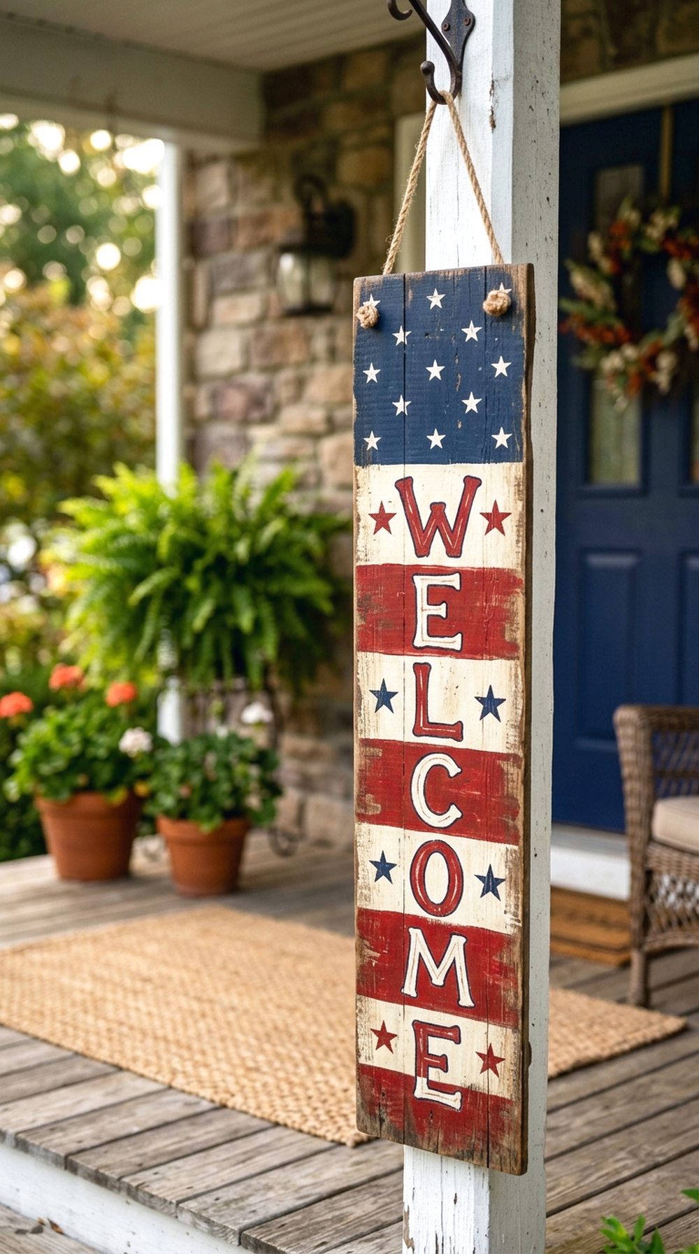 Patriotic Welcome Sign
