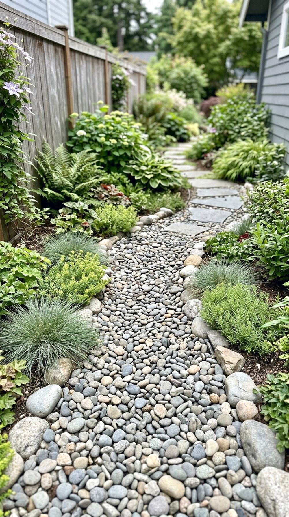 Pebble Dry Creek Bed