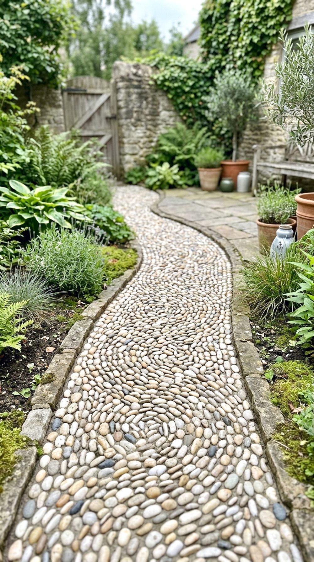 Pebble Mosaic Garden Path