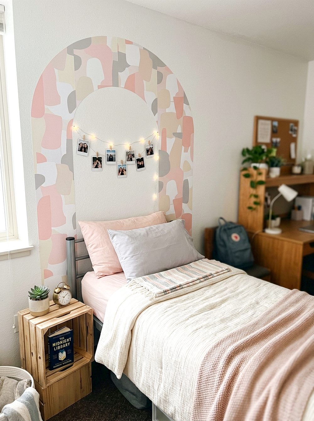 Peel-and-Stick Bed Wall Accent