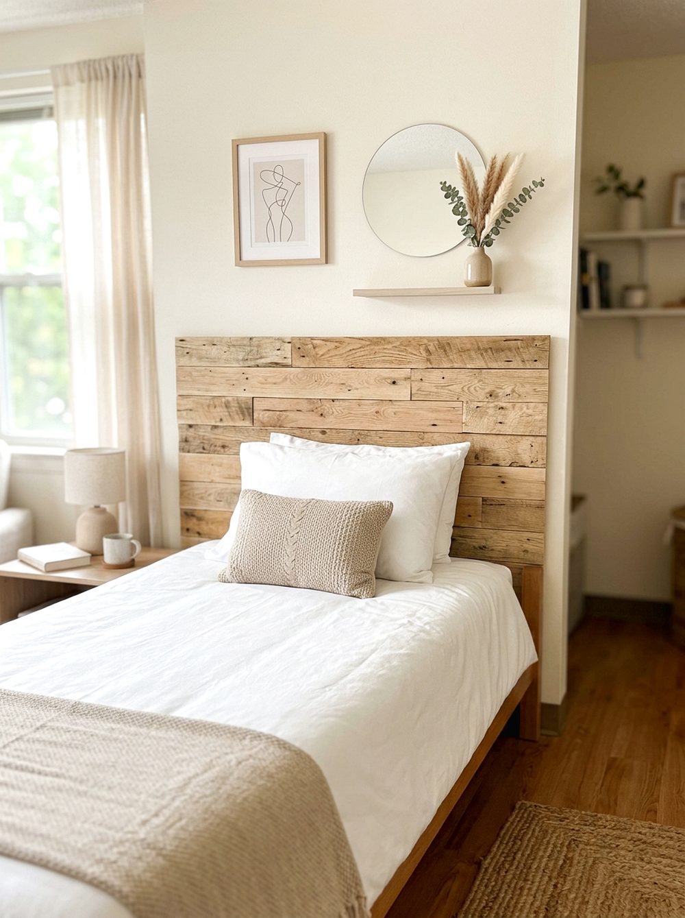 Peel-and-Stick Headboard Wall