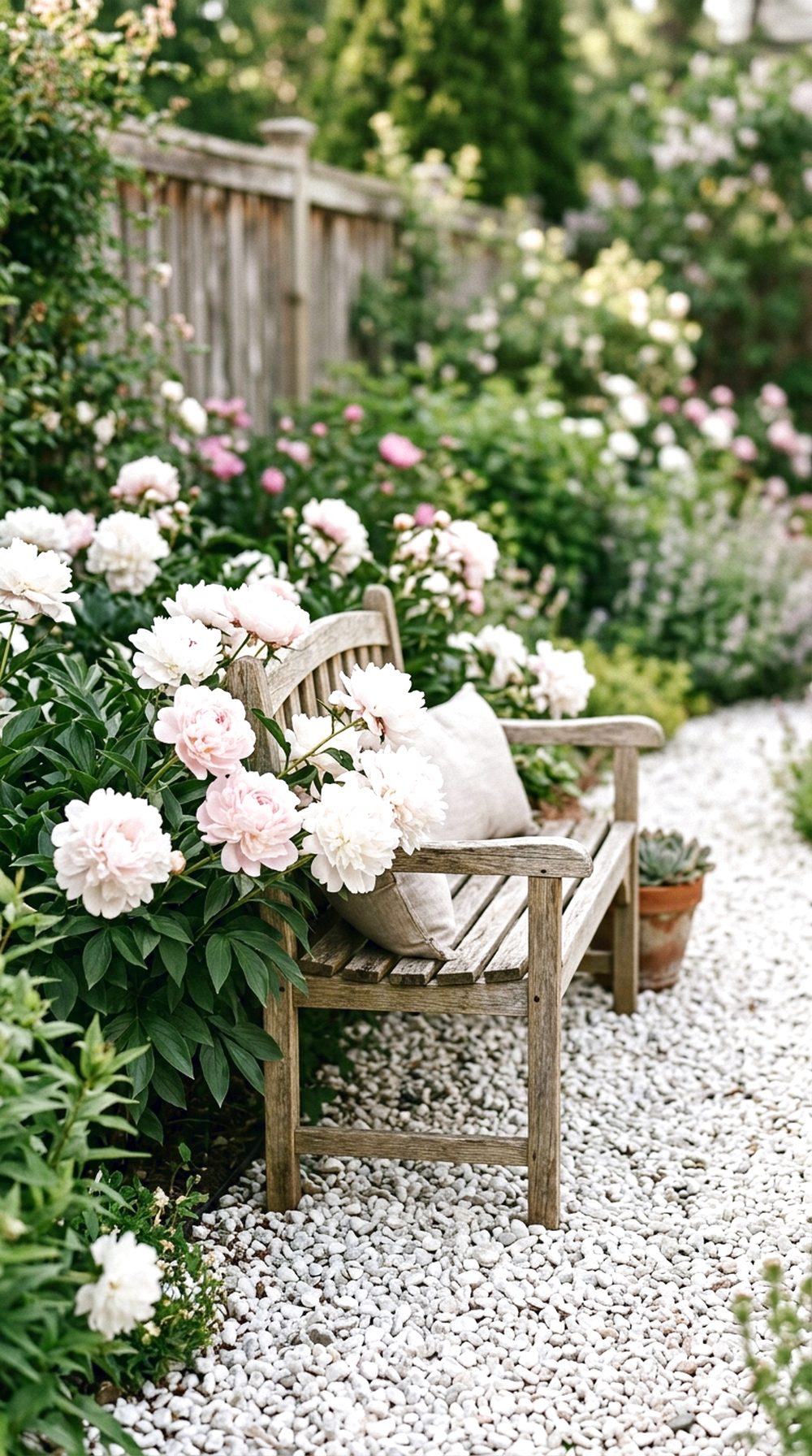 Peony Garden Bench Area