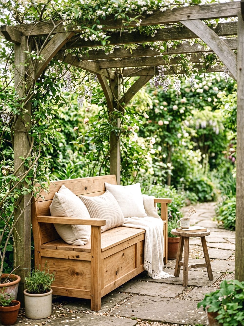 Pergola Built In Bench