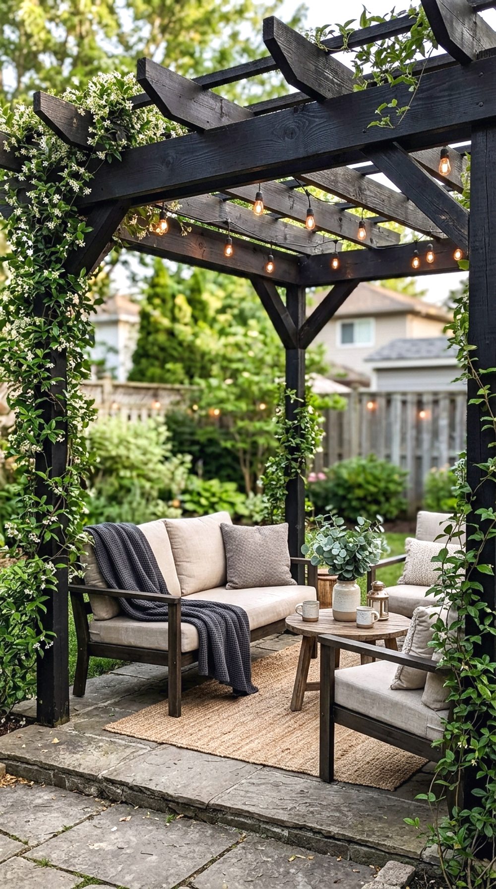 Pergola String Light Retreat