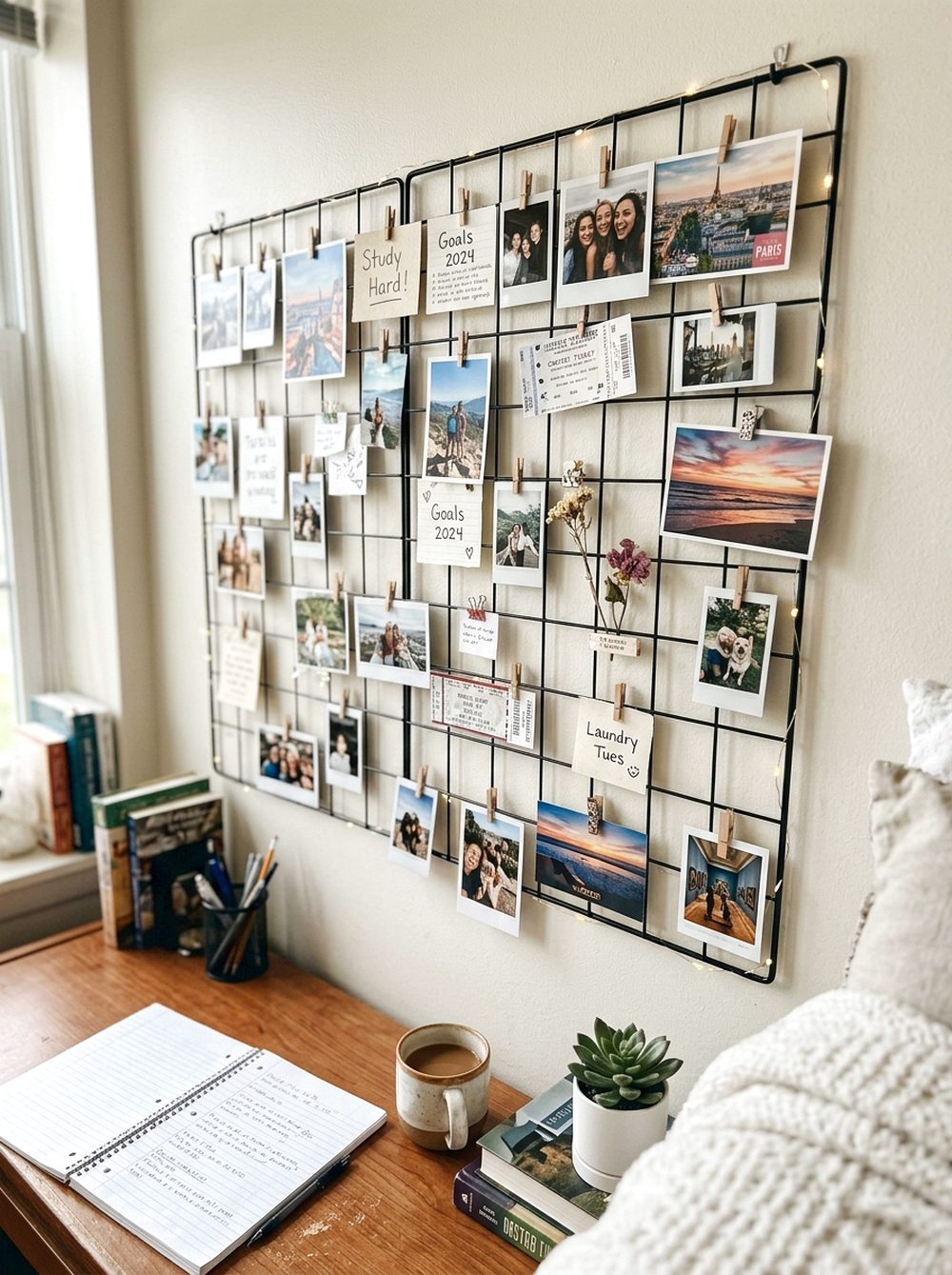 Photo Clip Wall Grid