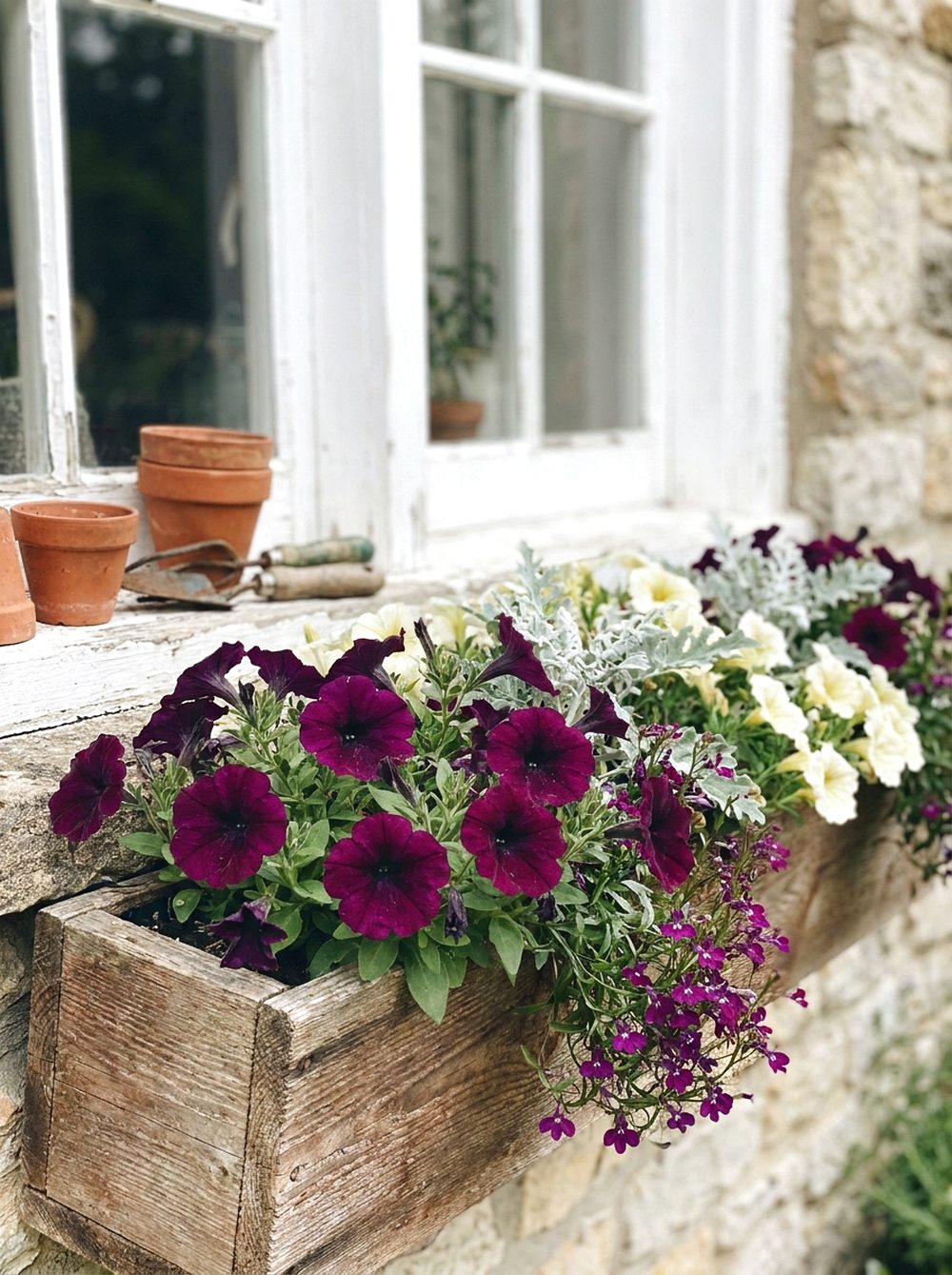 Plum Flower Window Box