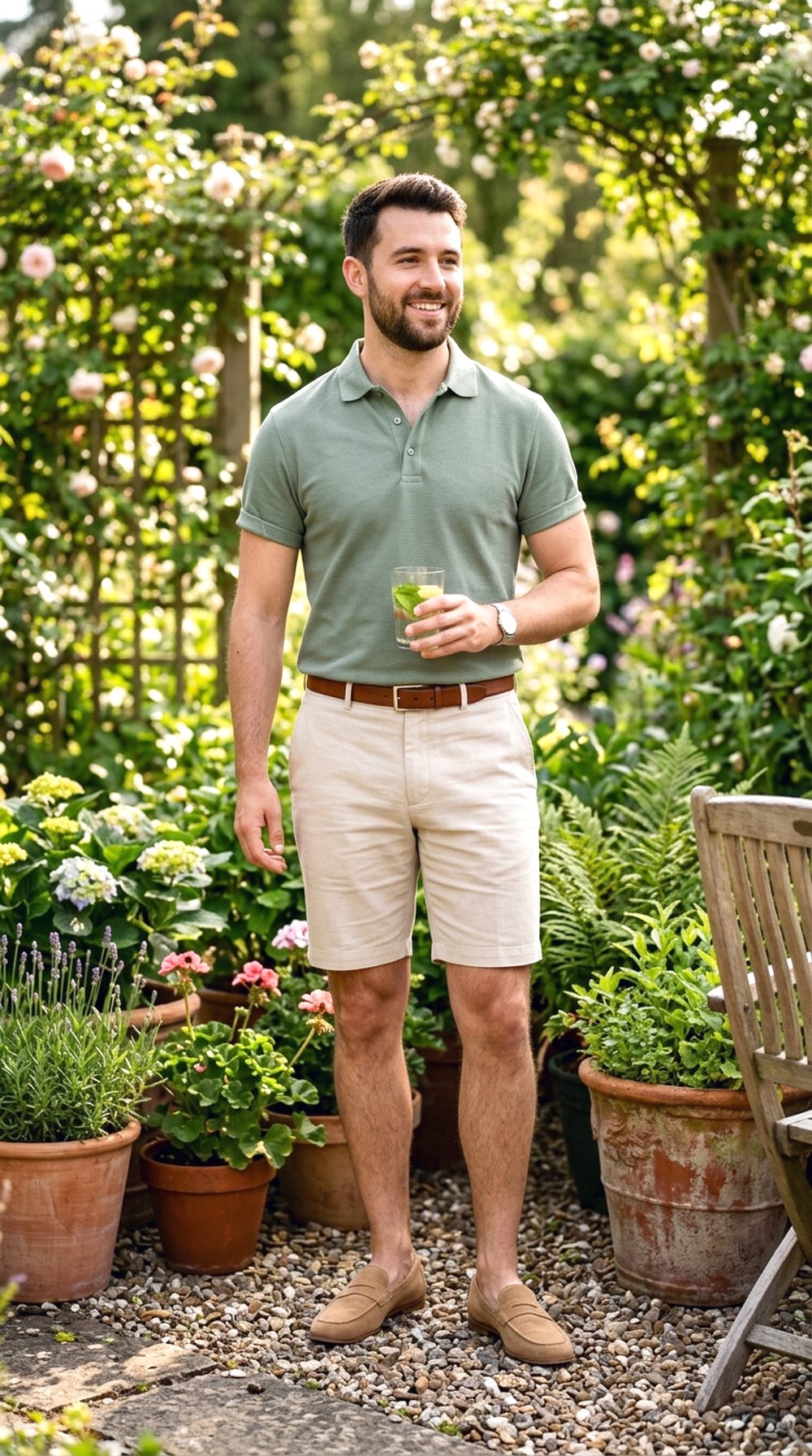 Polo Shirt With Tailored Shorts