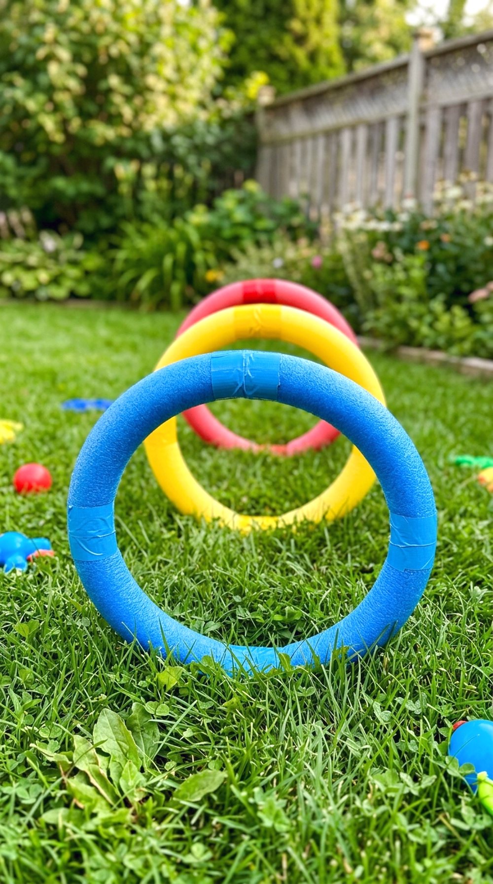 Pool Noodle Obstacle Rings