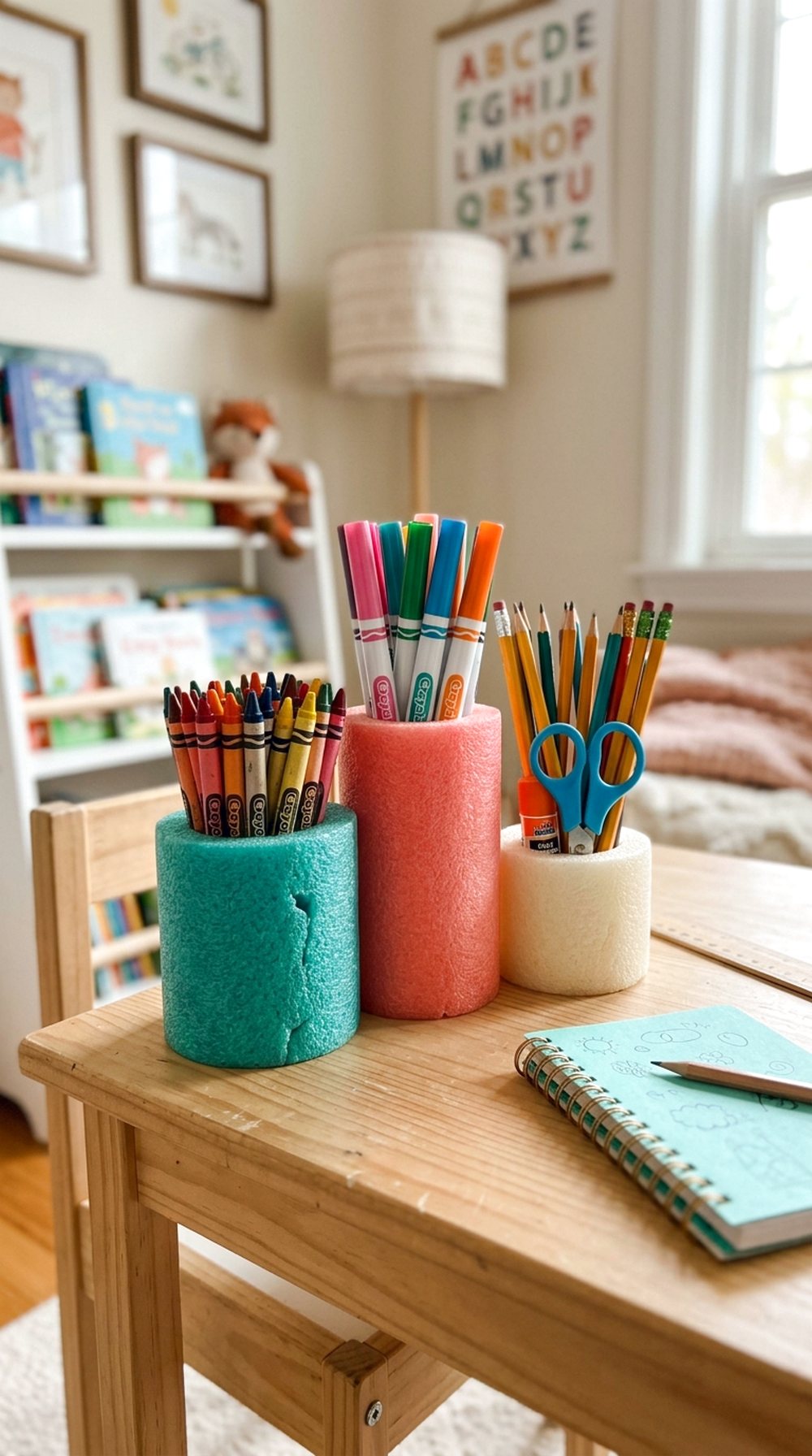 Pool Noodle Pencil Holders