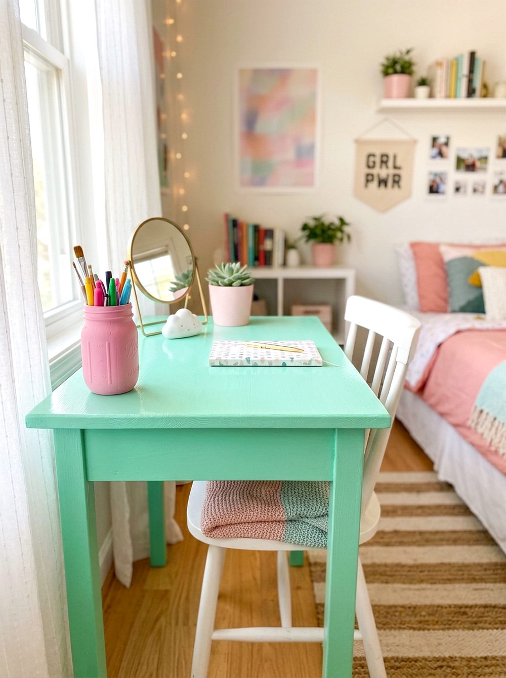 Pop Color Desk Makeover