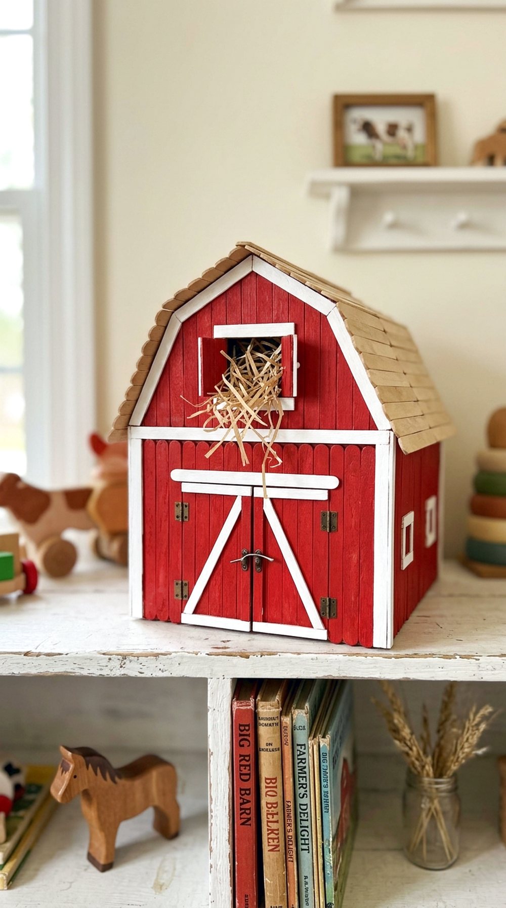 Popsicle Stick Barn