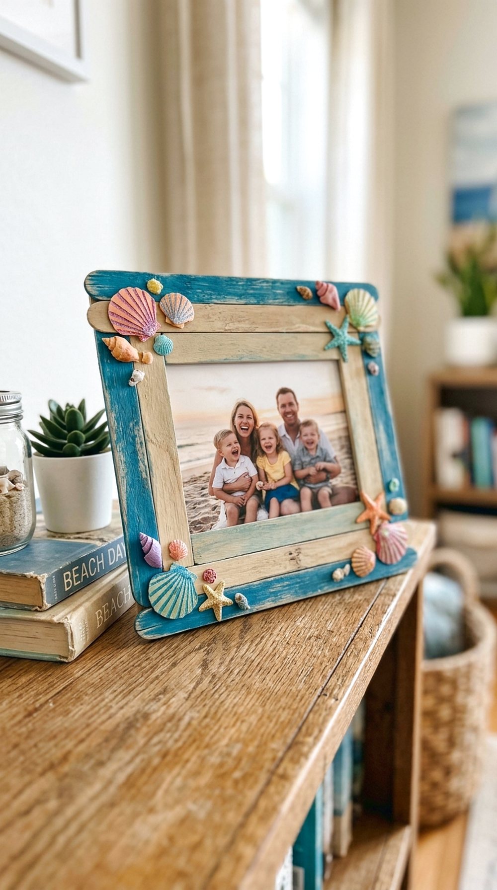 Popsicle Stick Beach Frame