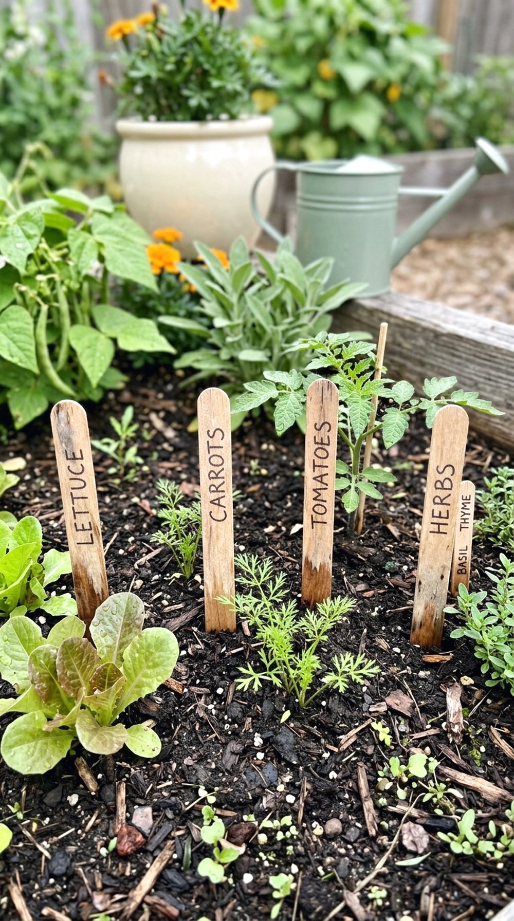 Popsicle Stick Garden Markers