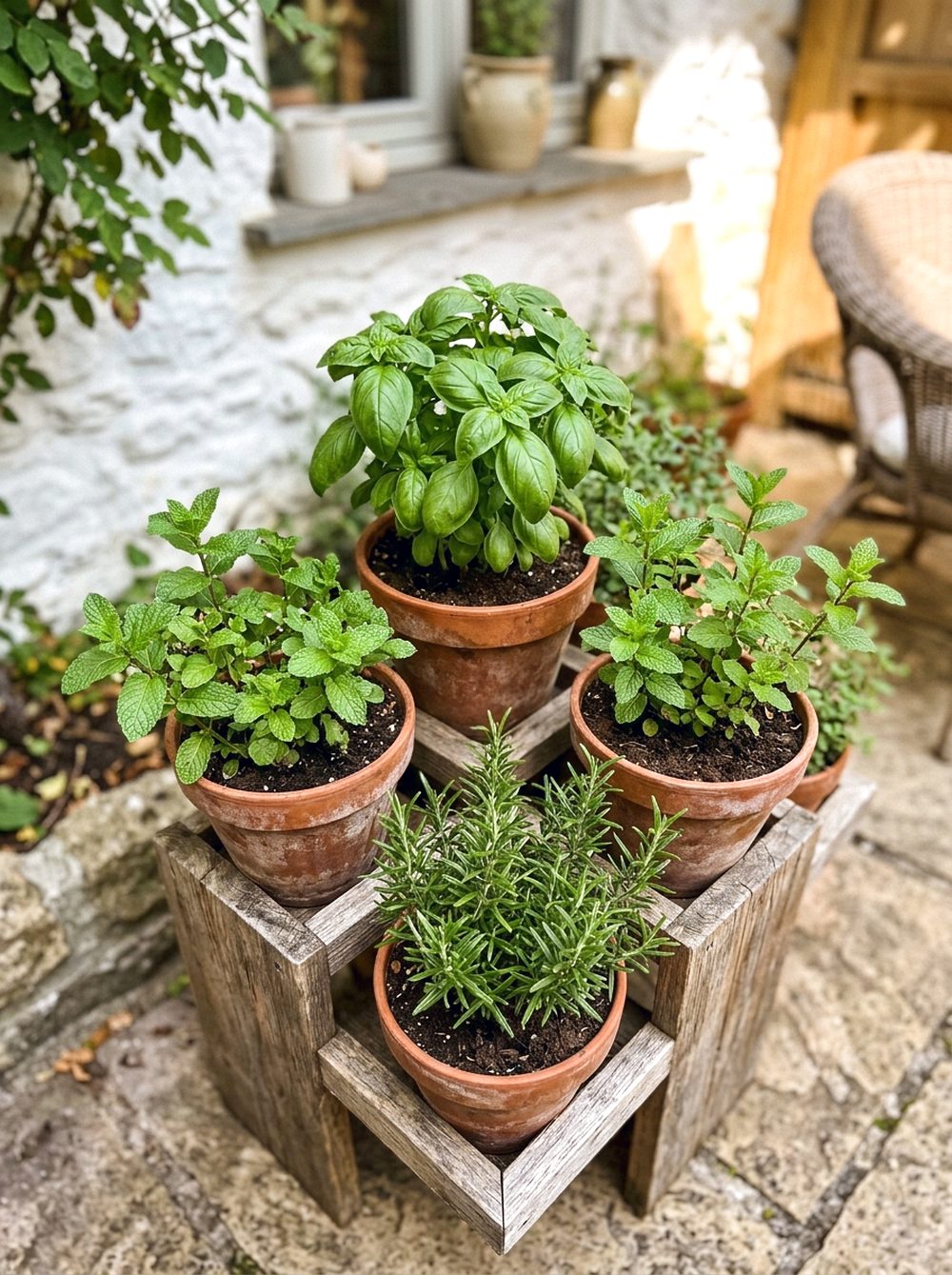 Potted Herb Garden Corner