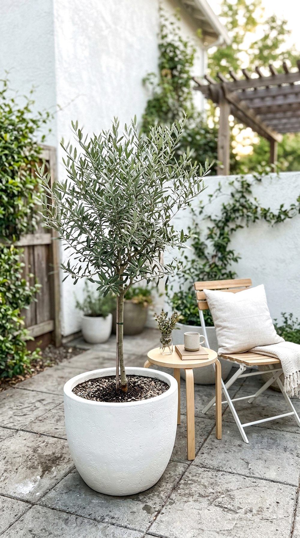 Potted Olive Tree Patio
