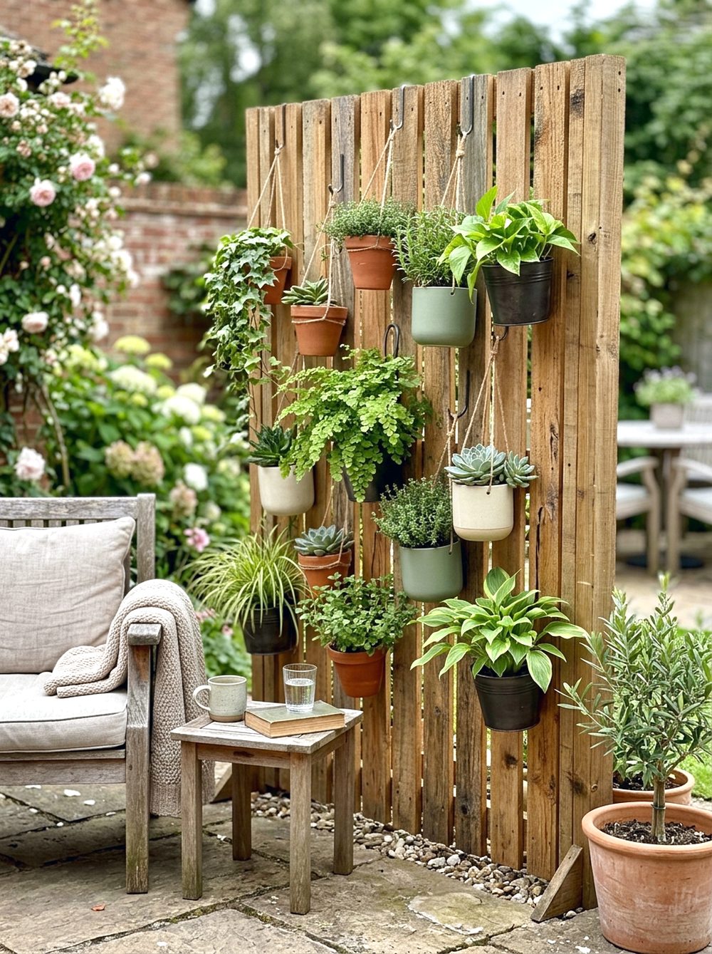 Potted Plant Privacy Wall