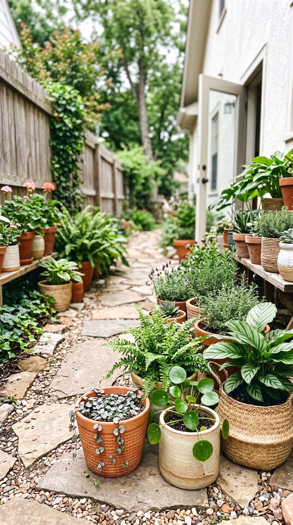 Potted Plant Walkway
