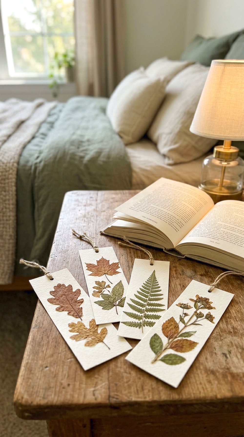 Pressed Leaf Bookmarks