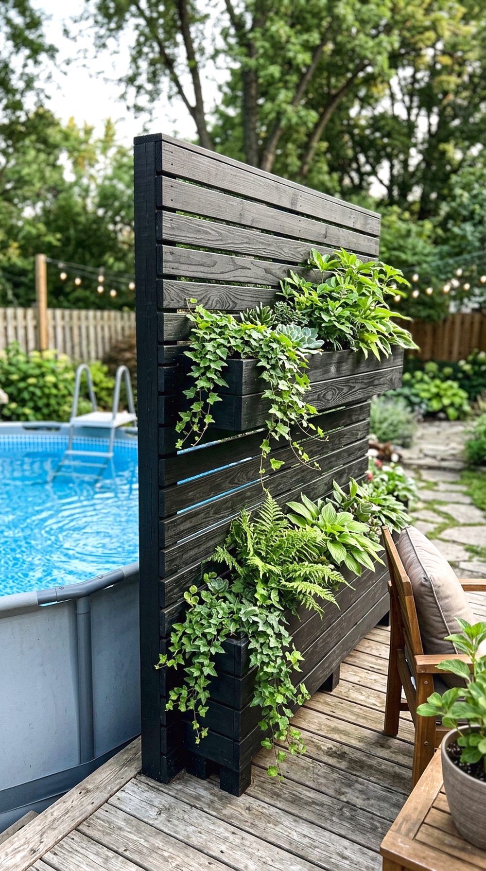 Privacy Screen With Planters