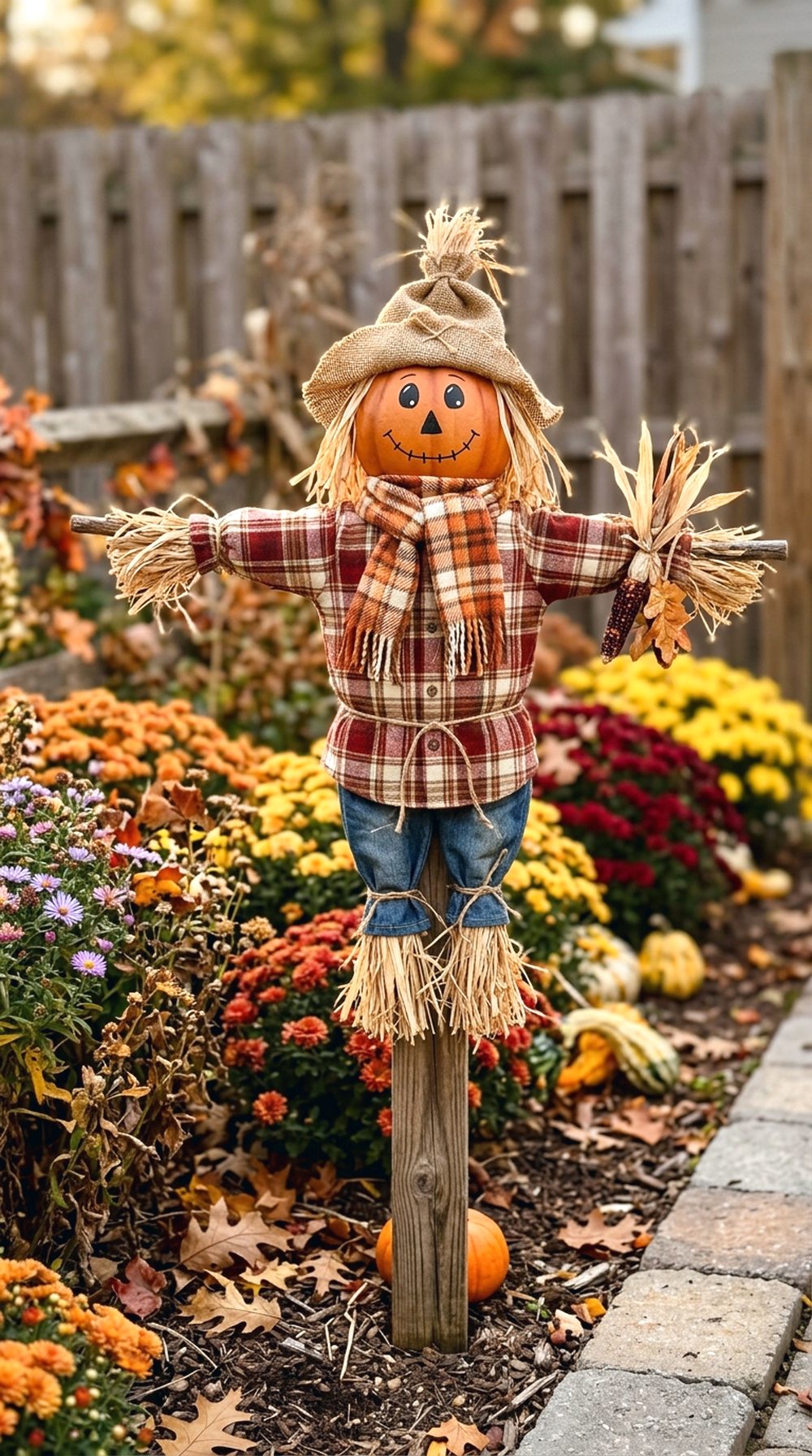 Pumpkin Face Scarecrow