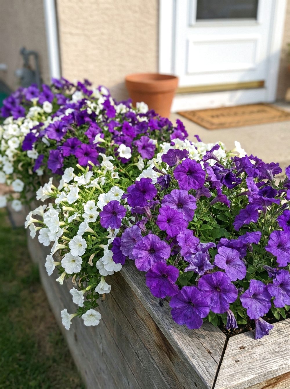 Purple Petunia Front Border
