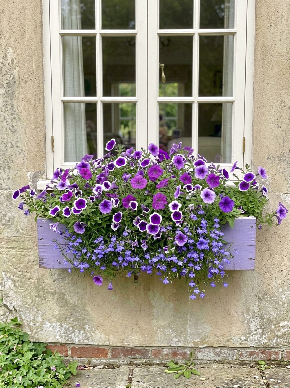 Purple Window Box Garden