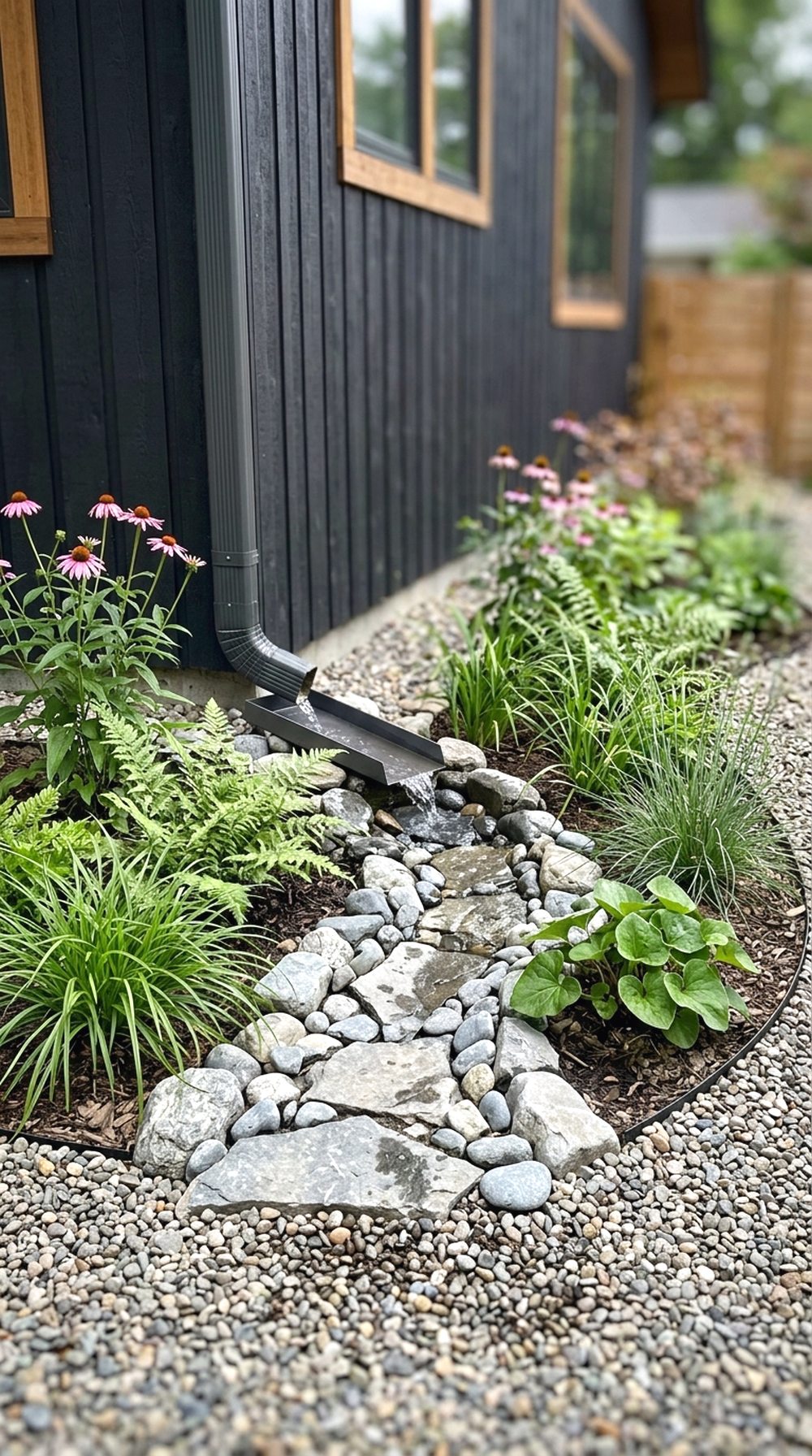 Rain Garden Around a Downspout
