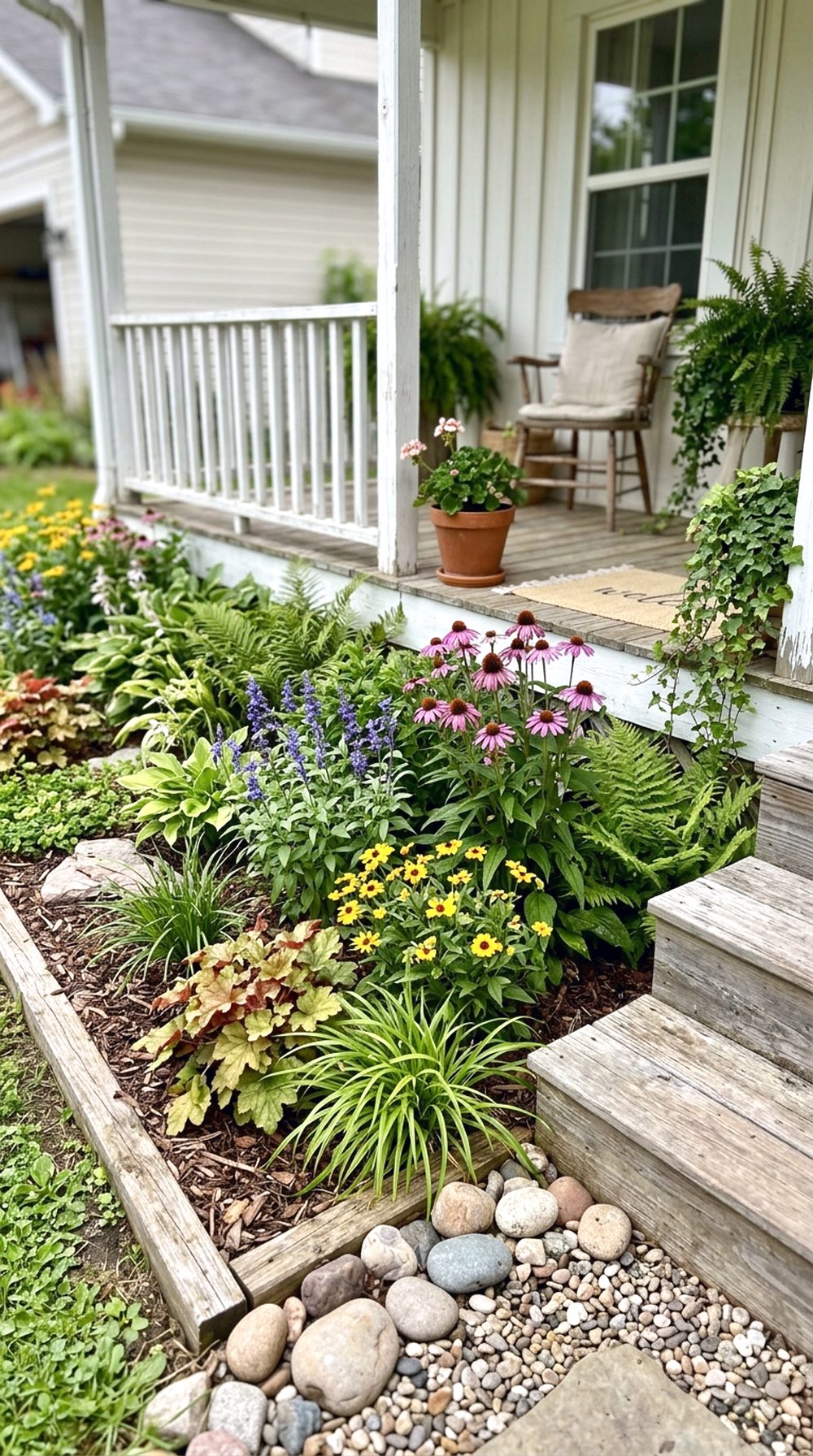 Rain Garden Near a Porch
