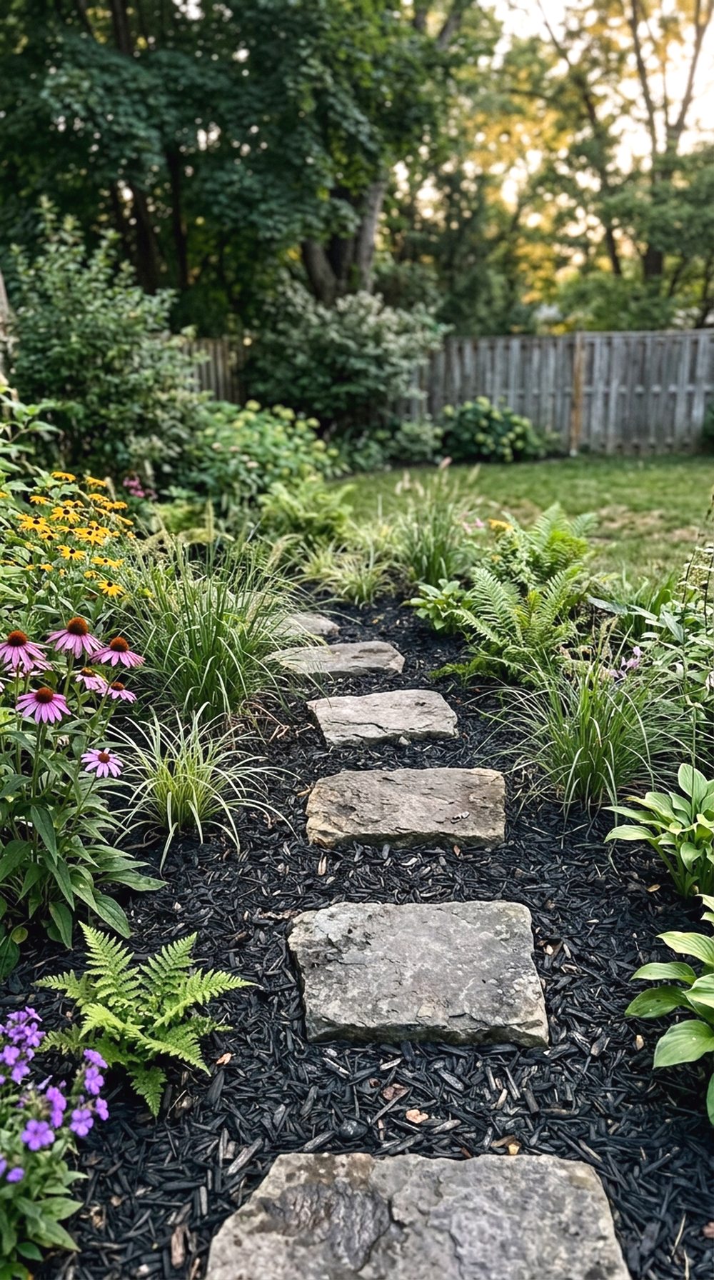 Rain Garden with Stepping Stones