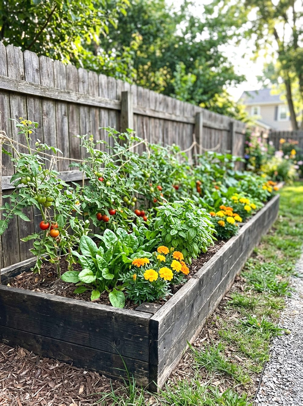 Raised Bed Along a Fence