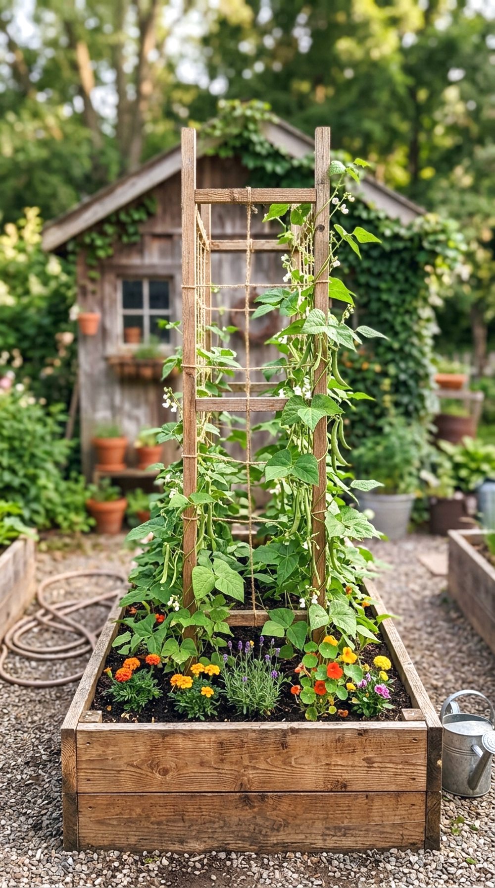 Raised Bed With Trellis